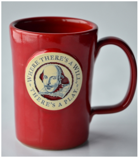 handmade mug - Abby mug 12 oz. - Red (solid glaze)