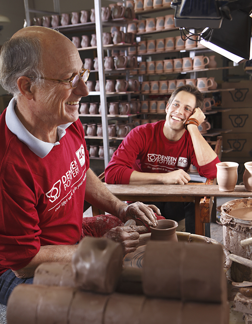Here's me and dad goofing for the camera at Deneen Pottery the spring of 2012