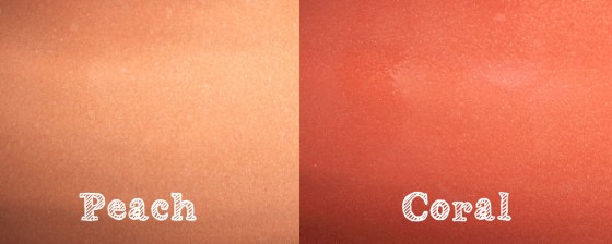 the different between peach and coral 