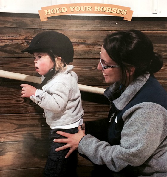 Child and mother at hold your horses