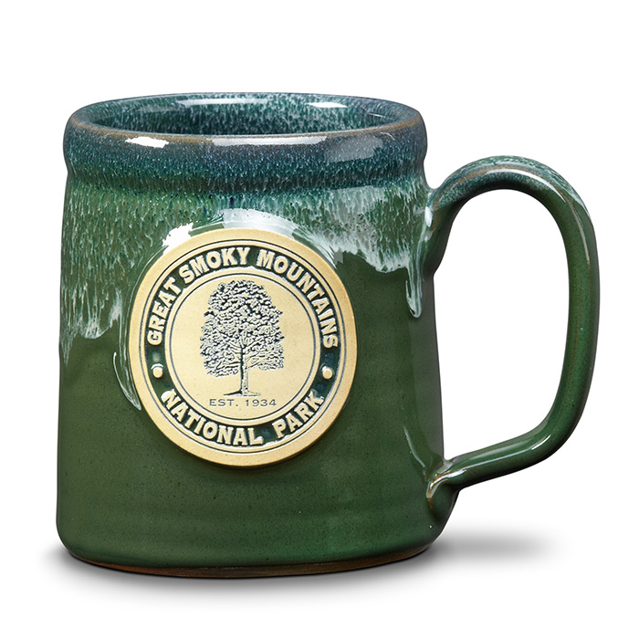 Great Smoky Mountain NP - Camper Mug - Hunter w/Blue White