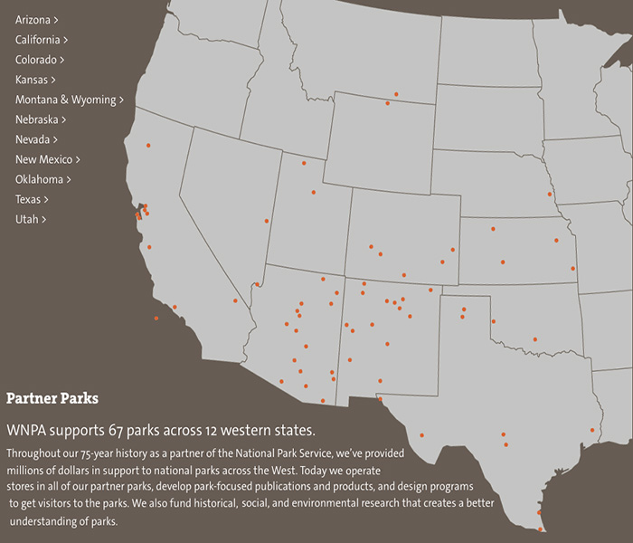 Map of partner parks