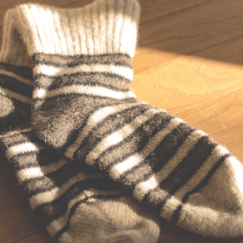 hand knitted sock