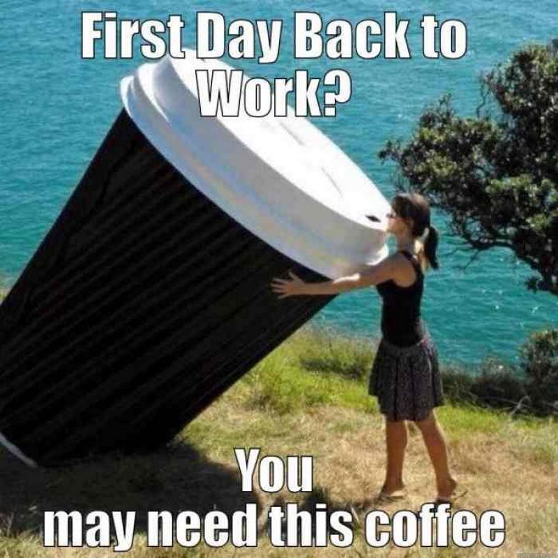 vacation coffee meme 