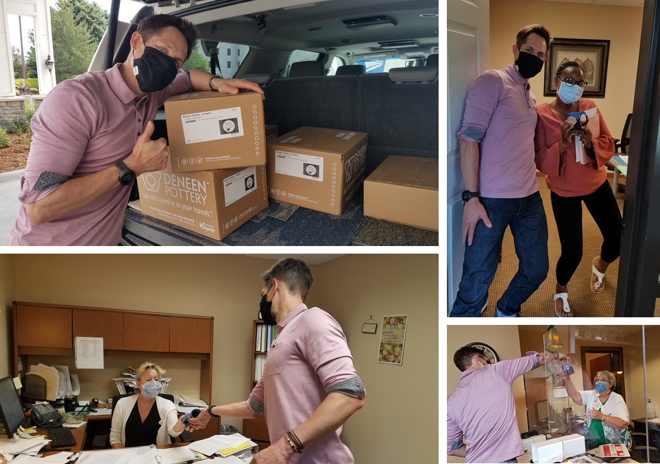 giving mugs to senior living centers