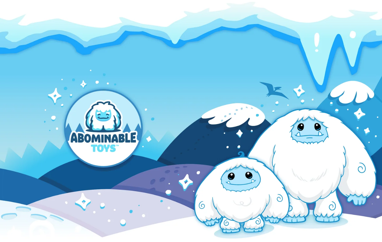 Photo of abominable logo and yeti character 